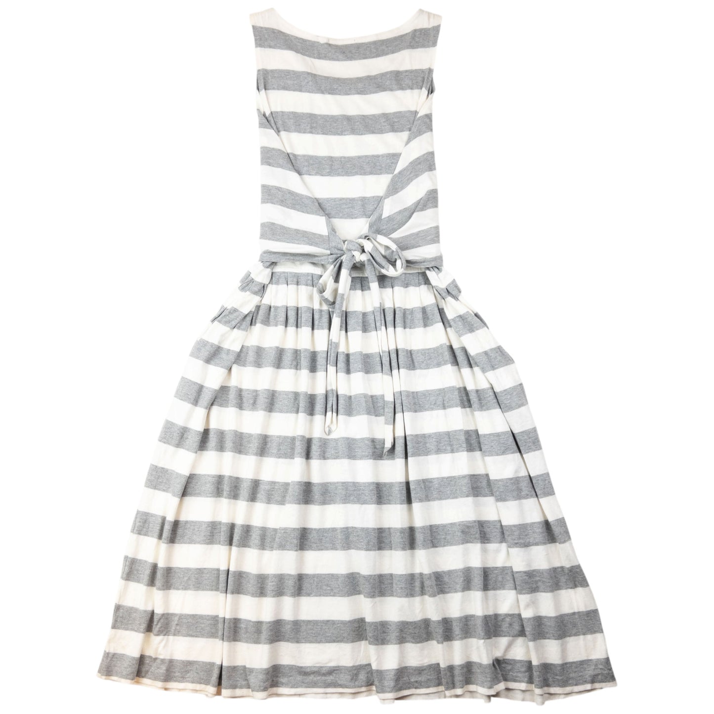 Vintage 80s Issey Miyake I.S. Striped Tie-Back Dress Womens Size L