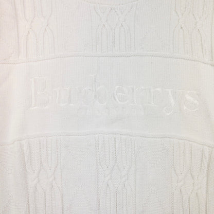 Vintage Burberry Embroidered Cable Knit Jumper Size S