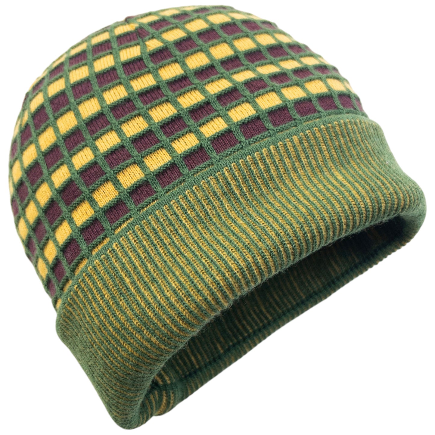Vintage 2000s Jean Paul Gaultier Checkered Beanie Hat