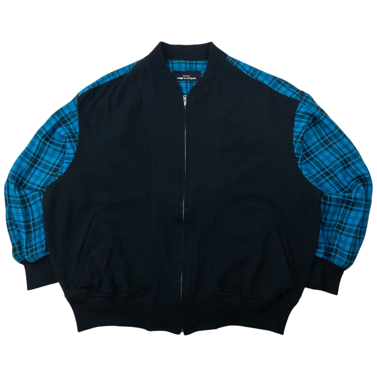 Vintage 90s Comme Des Garçons Tricot Checkered Bomber Jacket Size L