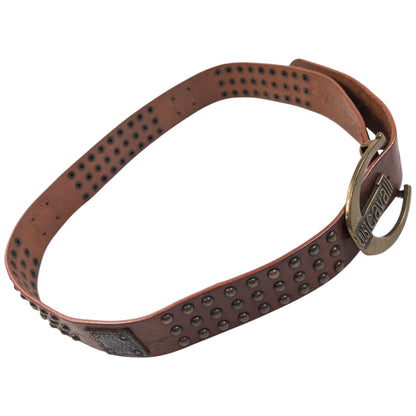 Vintage 2000s Roberto Cavalli Studded Leather Belt Size XL