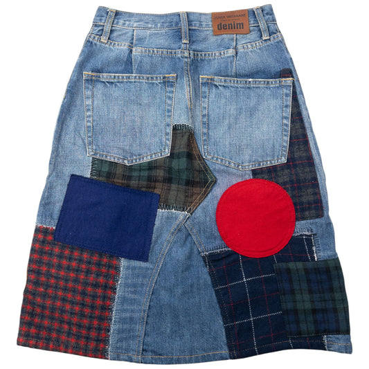 Vintage 2015 Junya Watanabe X Comme Des Garçons Patchwork Denim Skirt Womens Size W25