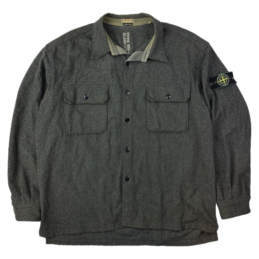 Vintage 1995 Stone Island Wool Overshirt Size XL