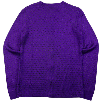 Vintage 90s Gianni Versace Star Pattern Wool Cardigan Womens Size S