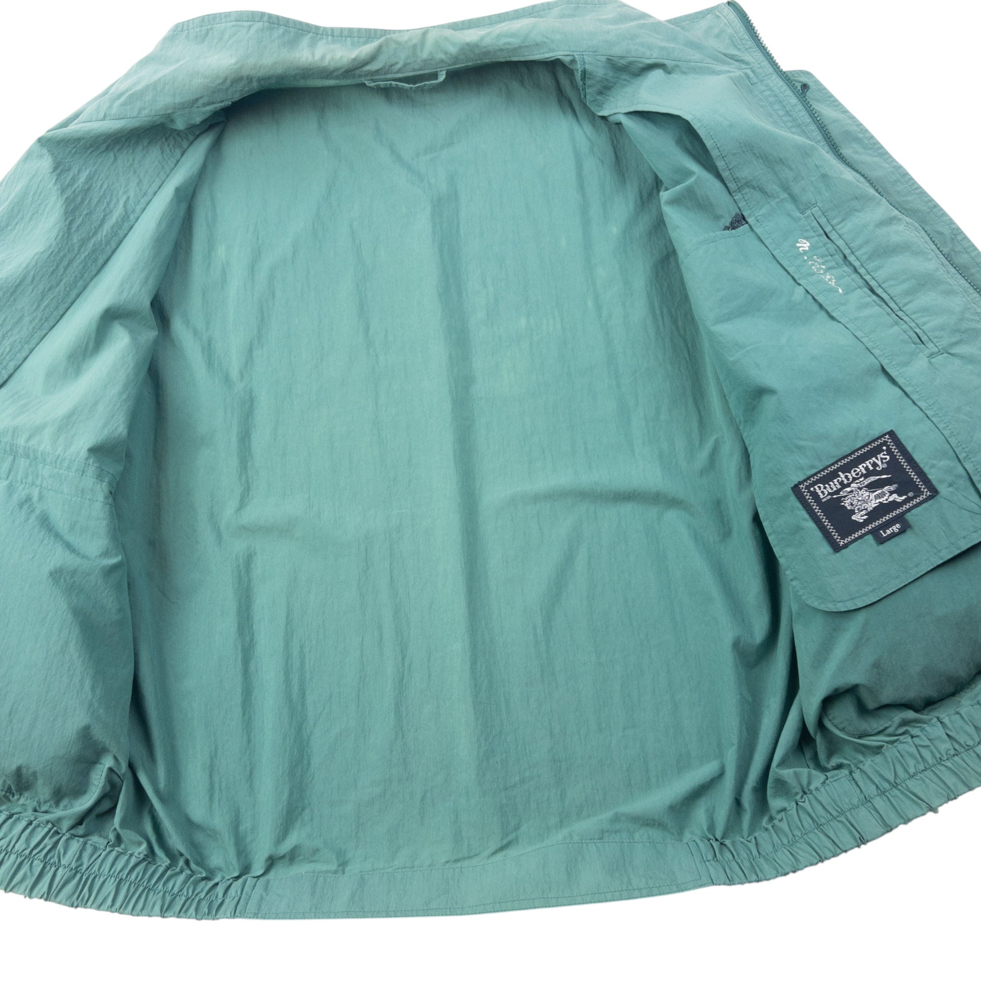 Vintage 80s Burberry Lightweight Zip Up Jacket Size M