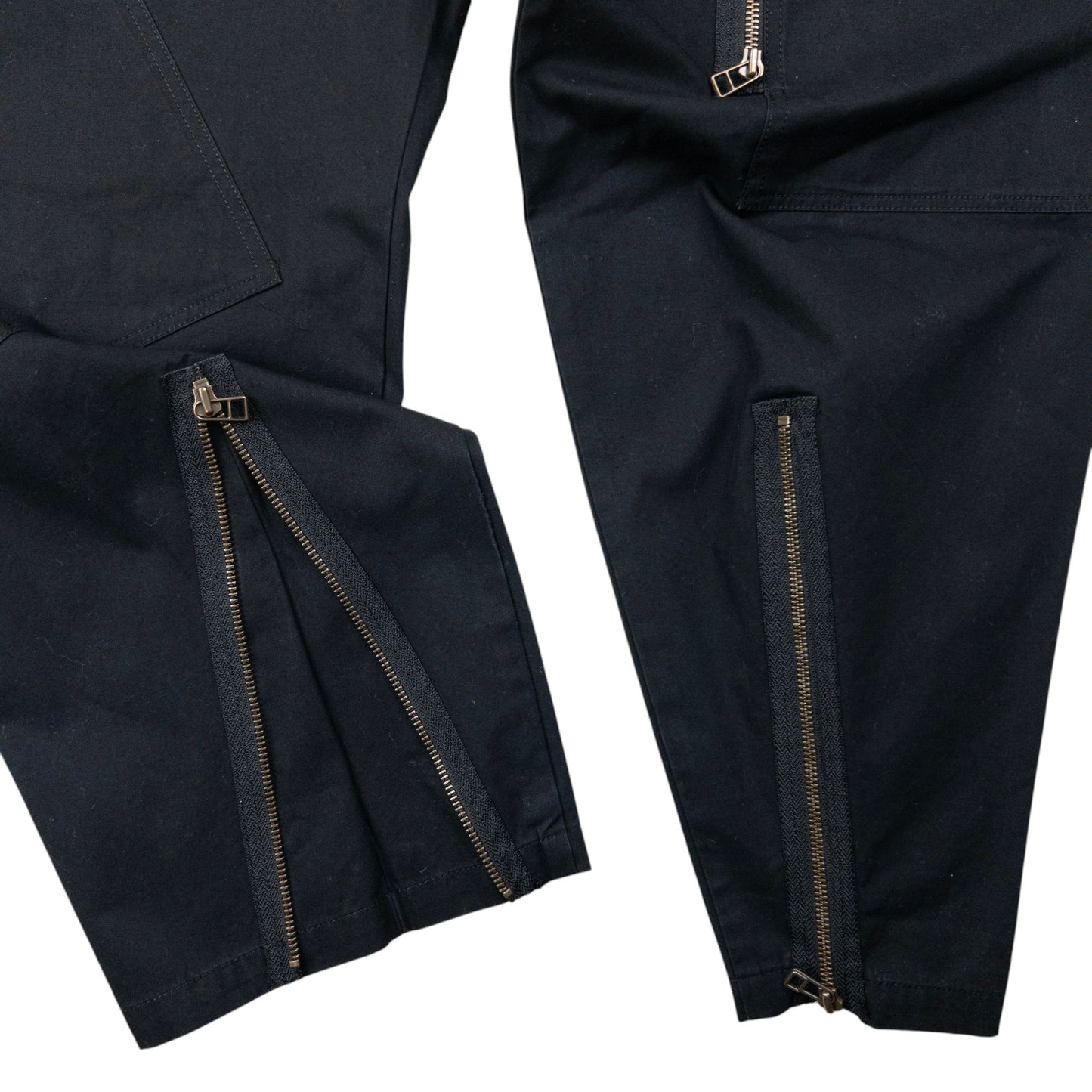 Vintage 2000s Yohji Yamamoto Zip Cuff Trousers Size W36