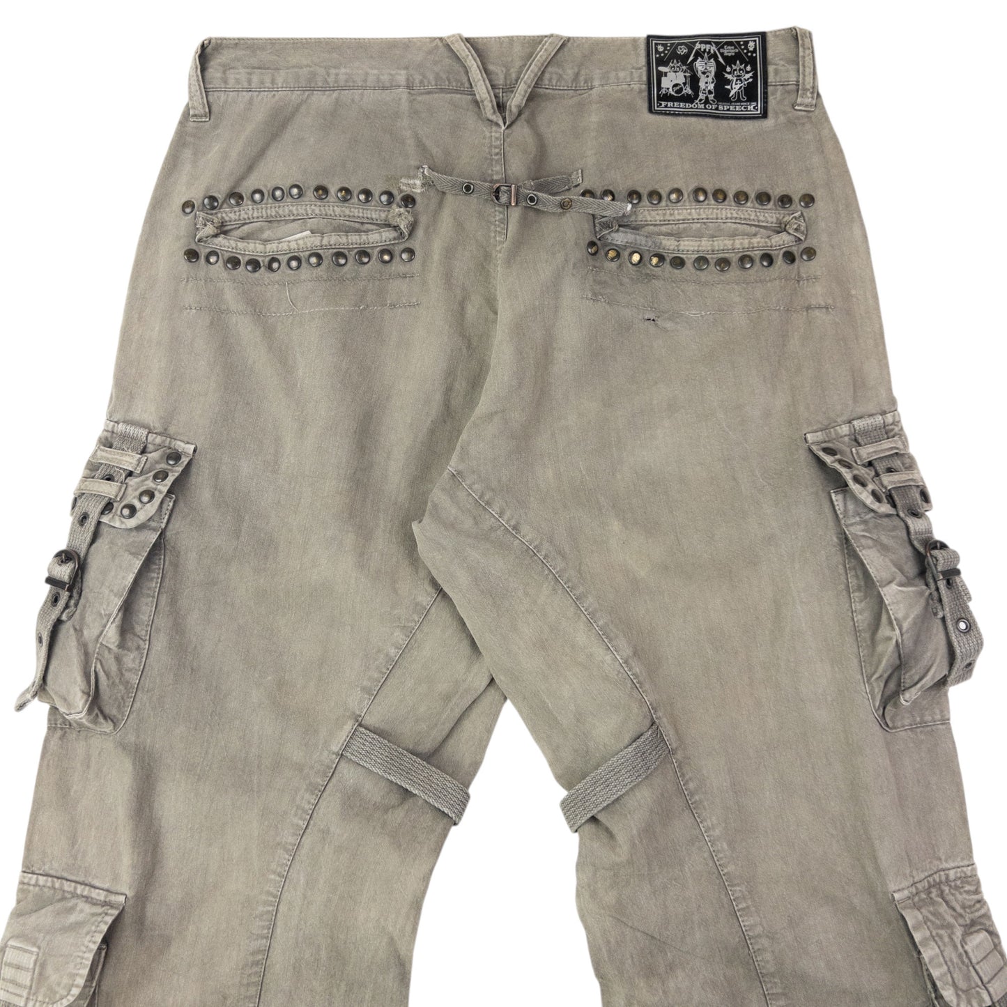 Vintage 2000s PPFM Buckle Cargo Trousers Size W33