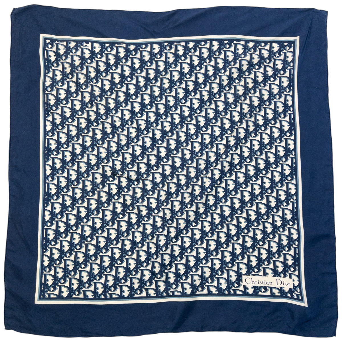 Vintage 2000s Dior Monogram Pixel Silk Scarf