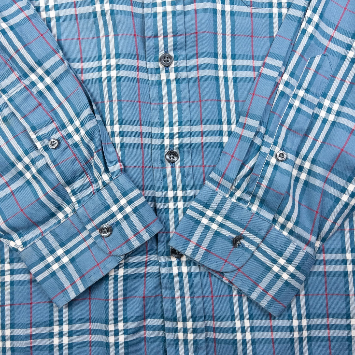 Vintage Burberry Nova Check Long Sleeve Button Up Shirt Size L