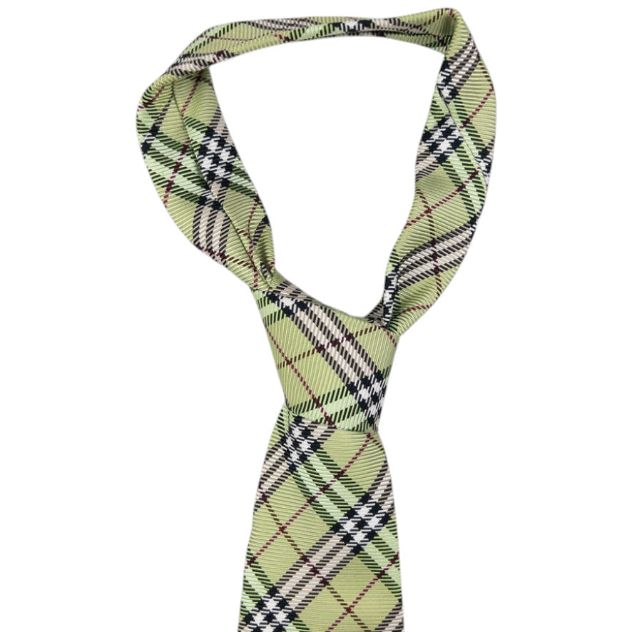 Vintage Burberry Nova Check Silk Tie
