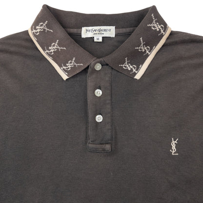Vintage YSL Yves Saint Laurent Long Sleeve Polo Shirt Size M