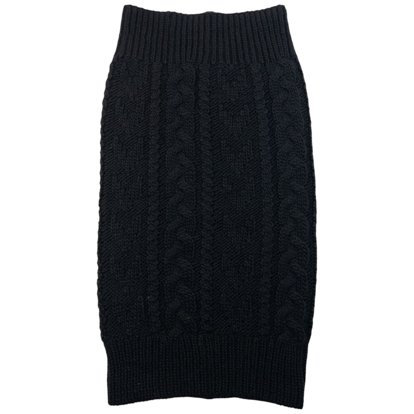 Vintage 2000s Yohji Yamamoto Cable Knit Wool Skirt Womens Size M