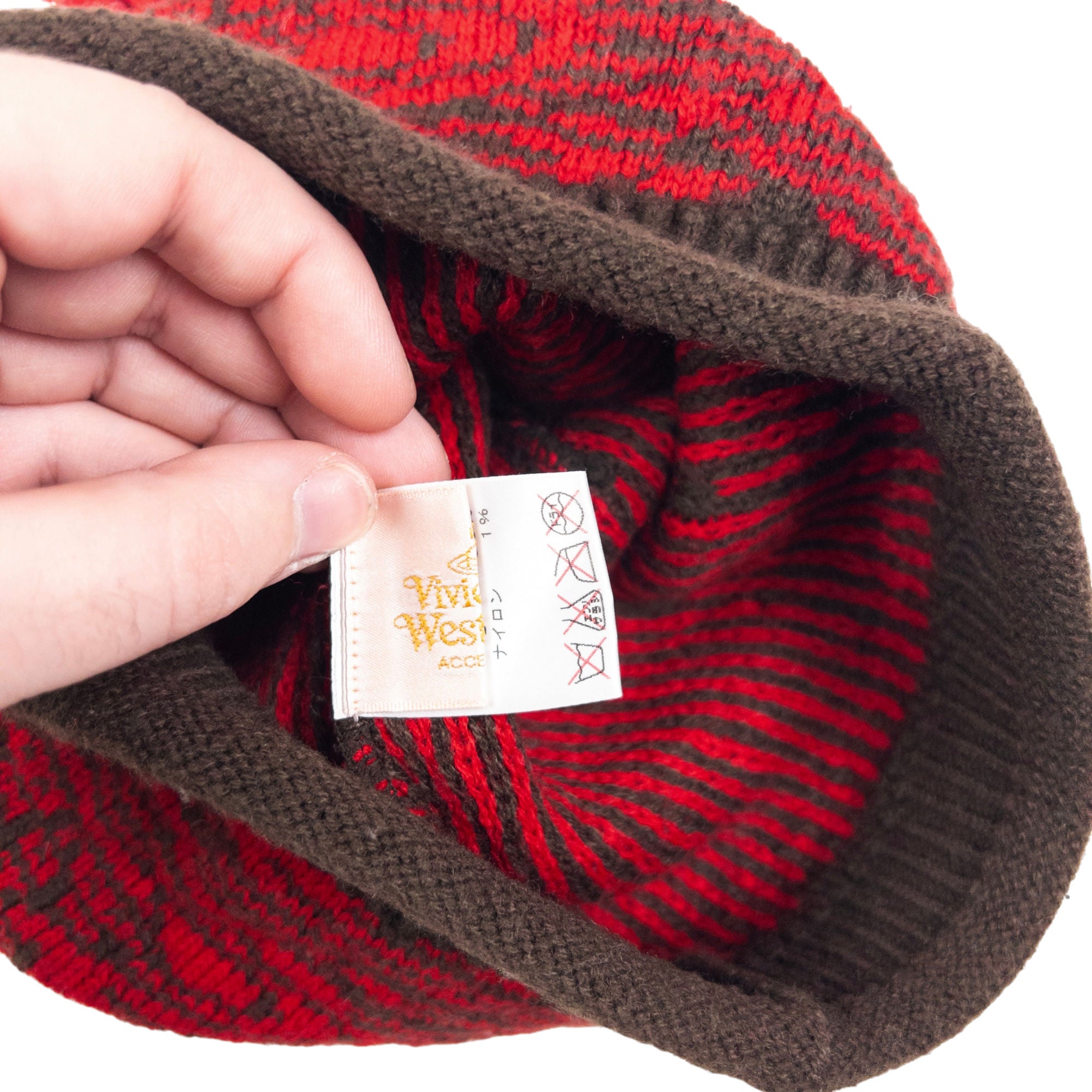 Vintage Vivienne Westwood Wool Knit Bobble Hat