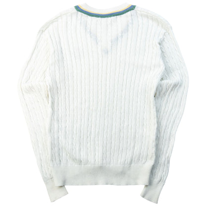 Vintage 90s Burberry Cable Knit Jumper Womens Size S