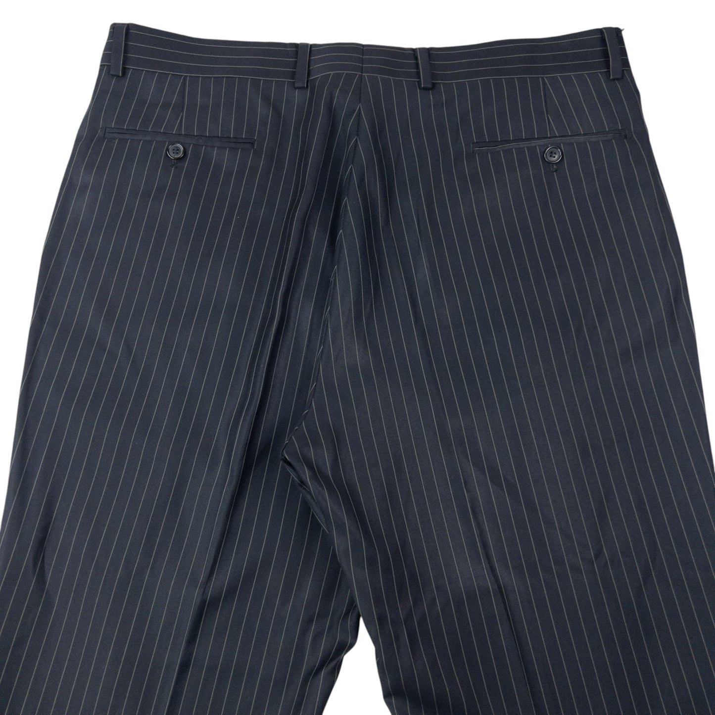 Vintage 90s YSL Yves Saint Laurent Pinstripe Jacket & Trousers Suit Set Size XL