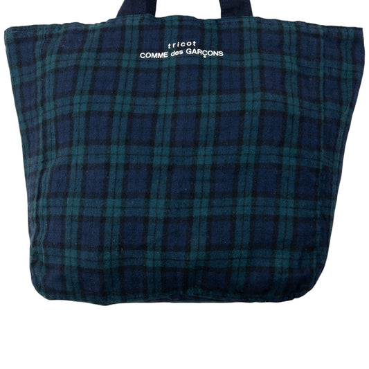 Vintage 2000s Comme Des Garçons Tricot Checkered Tote Bag