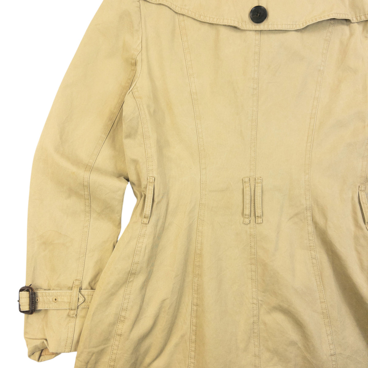 Vintage 2000s Burberry Nova Check Lined Trench Jacket Womens Size S