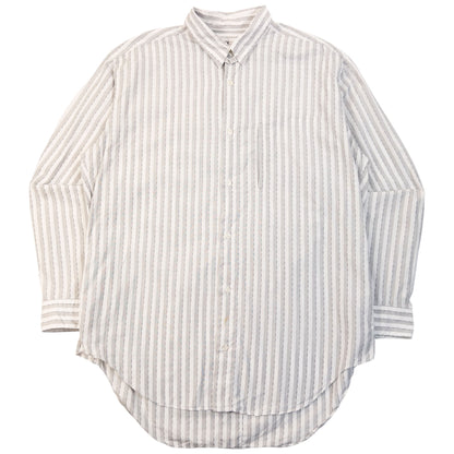 Vintage 90s Issey Miyake Striped Long Sleeve Button Up Shirt Size L