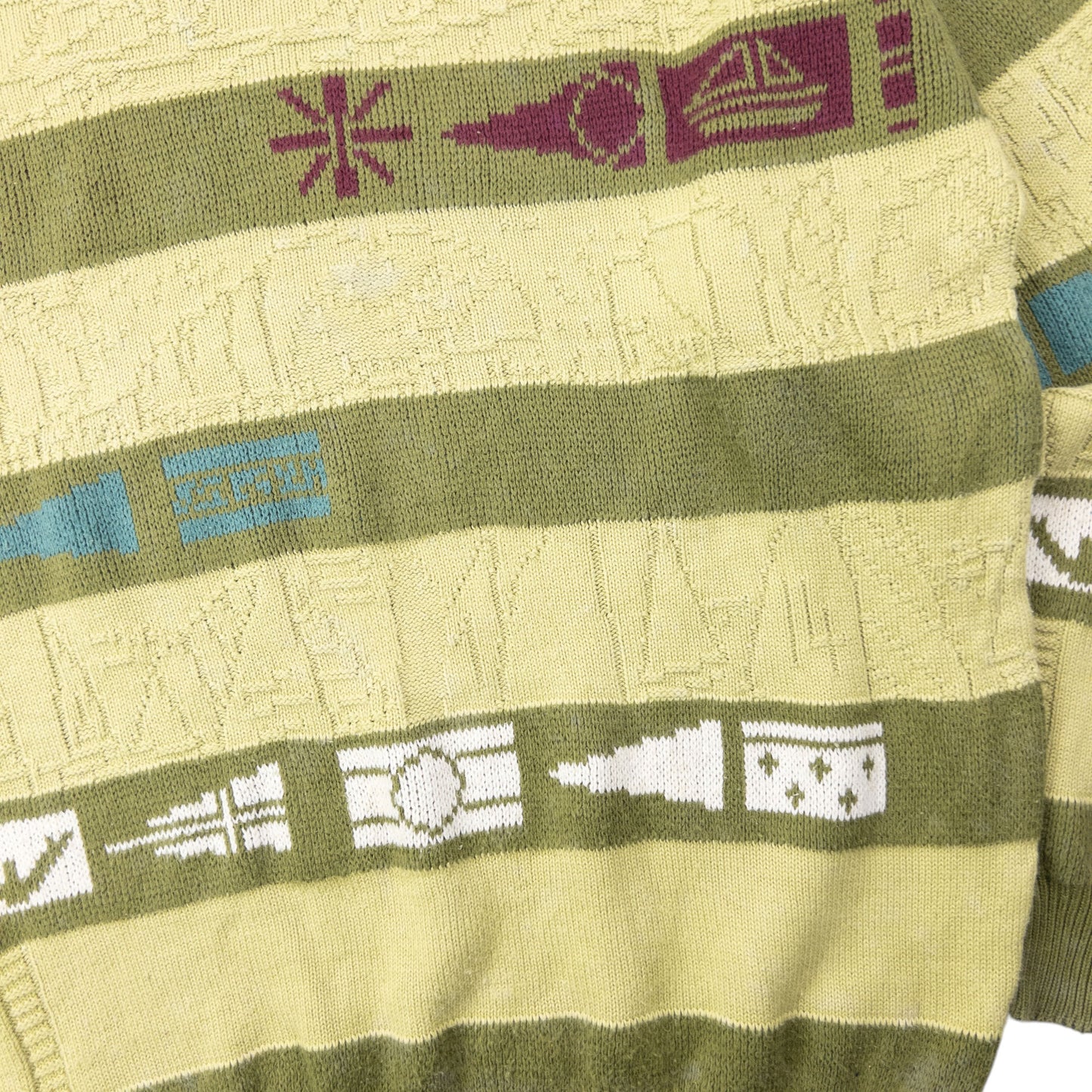 Vintage 80s Hugo Boss Striped Knit Jumper Size L