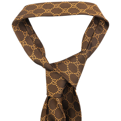 Vintage 2000s Gucci Monogram Silk Tie