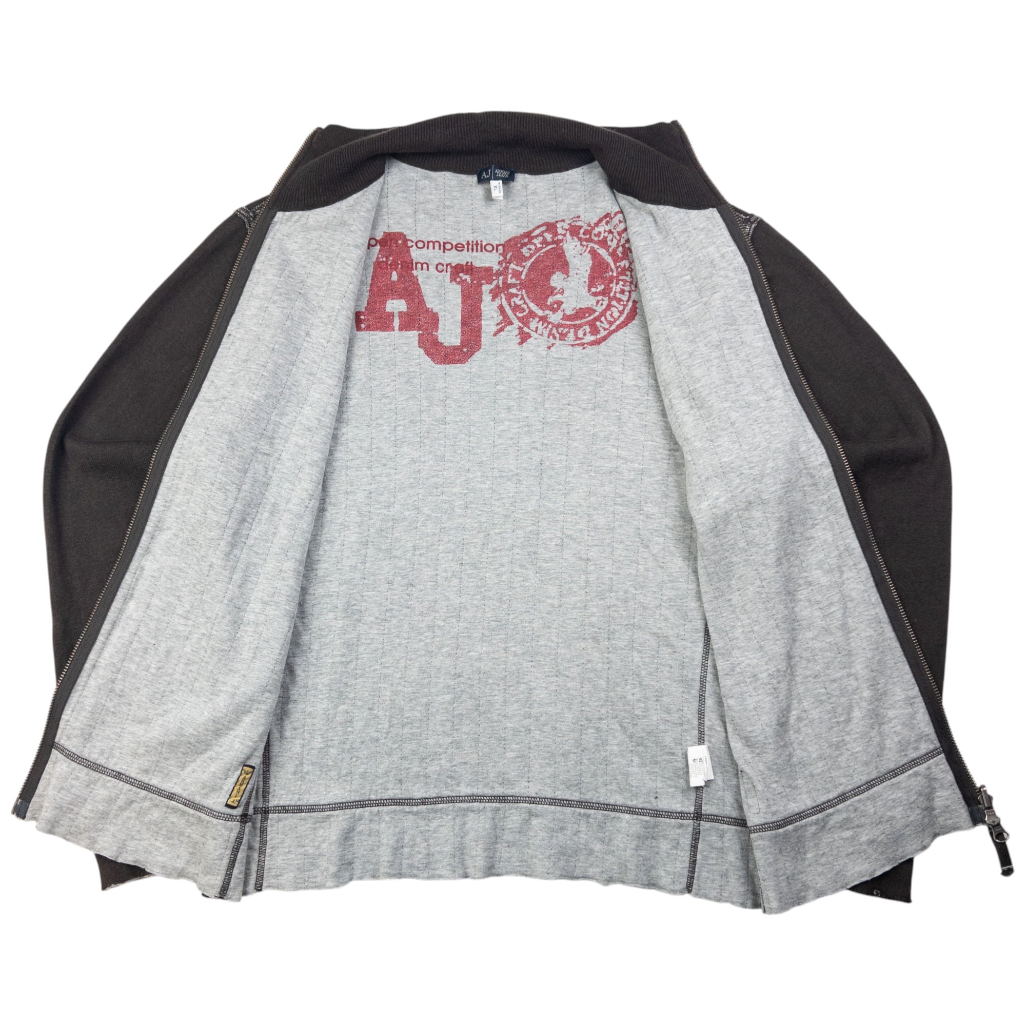 Vintage Armani Jeans Reversible Zip Up Jumper Size M