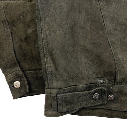 Vintage 2000s Versace Jeans Couture Button Up Suede Jacket Size XL