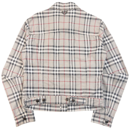 Vintage Burberry Nova Check Button Up Jacket Womens Size M