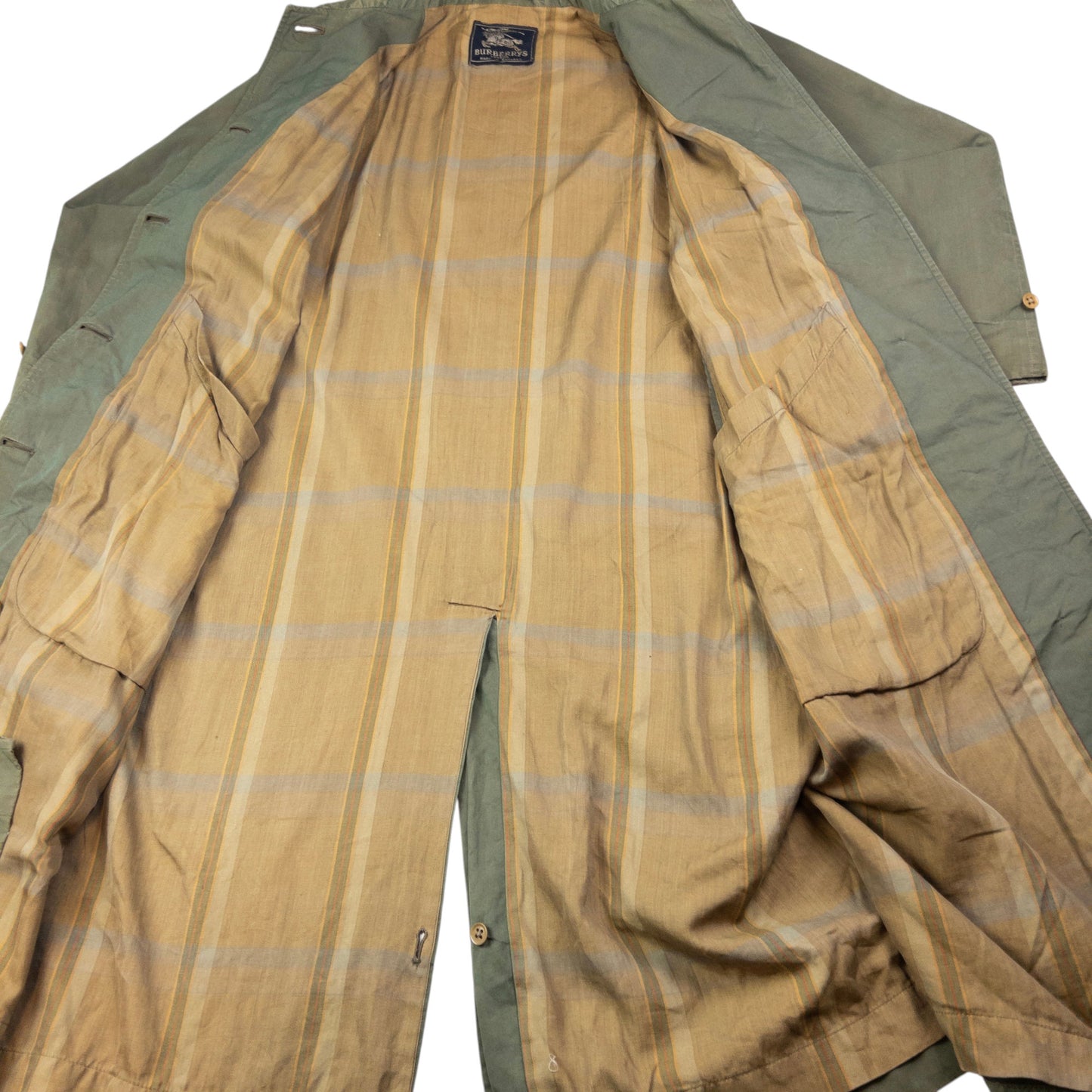 Vintage Burberry Nova Check Lined Trench Jacket Size L