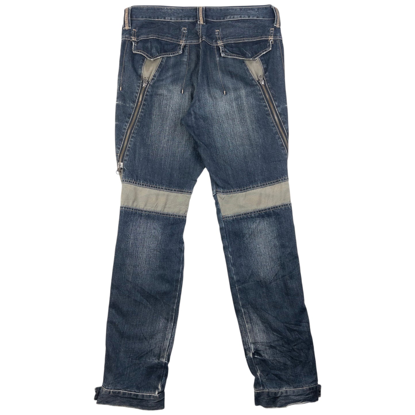 Vintage PPFM Multi Zip Denim Jeans Size W33