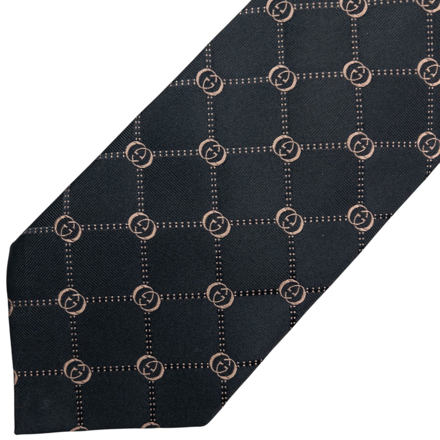 Vintage 2000s Gucci Monogram Silk Tie