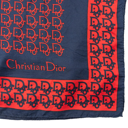 Vintage 80s Dior Monogram Silk Scarf