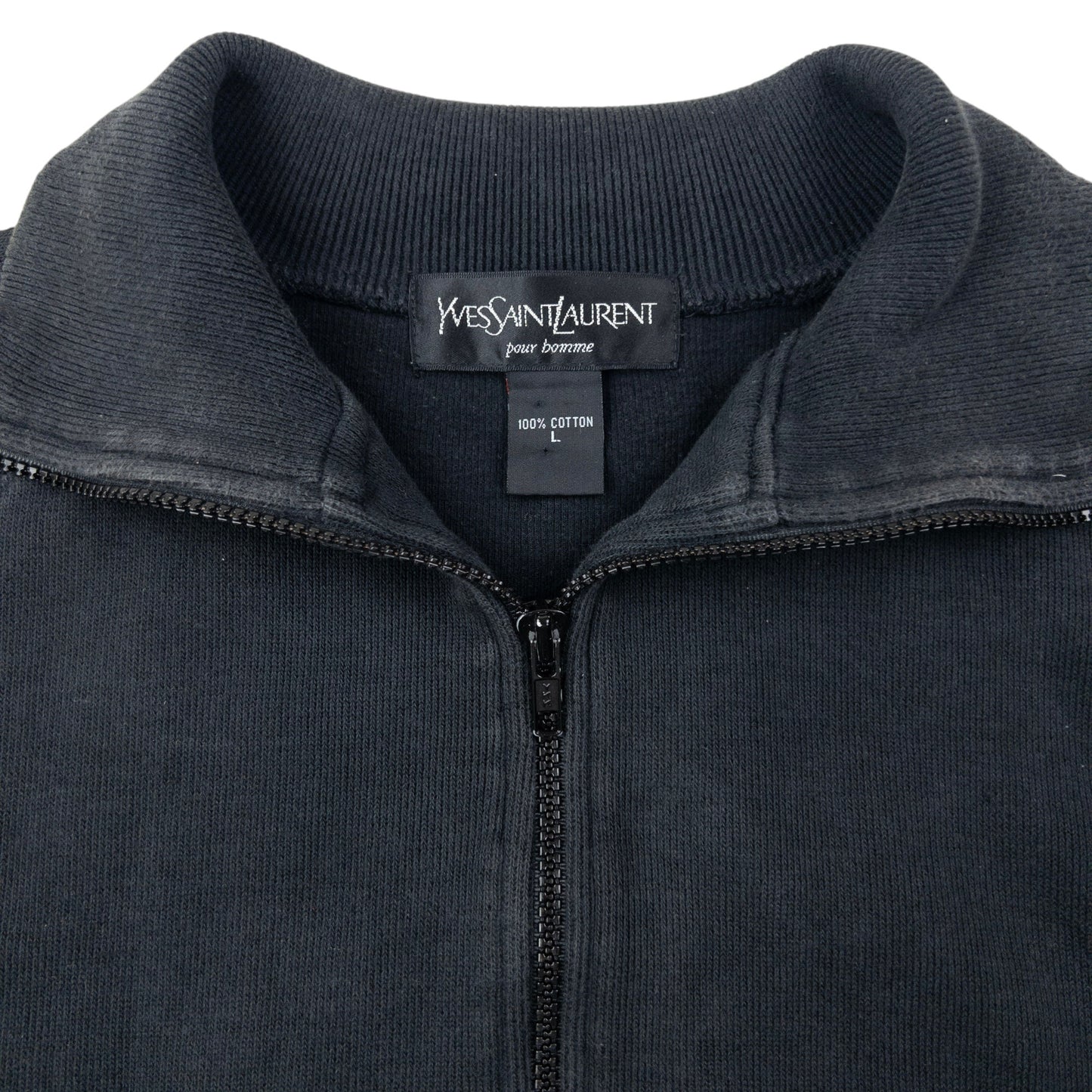 Vintage YSL Yves Saint Laurent Zip Up Sweatshirt Size L
