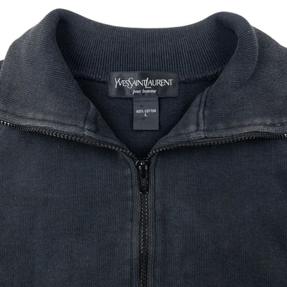 Vintage YSL Yves Saint Laurent Zip Up Sweatshirt Size L