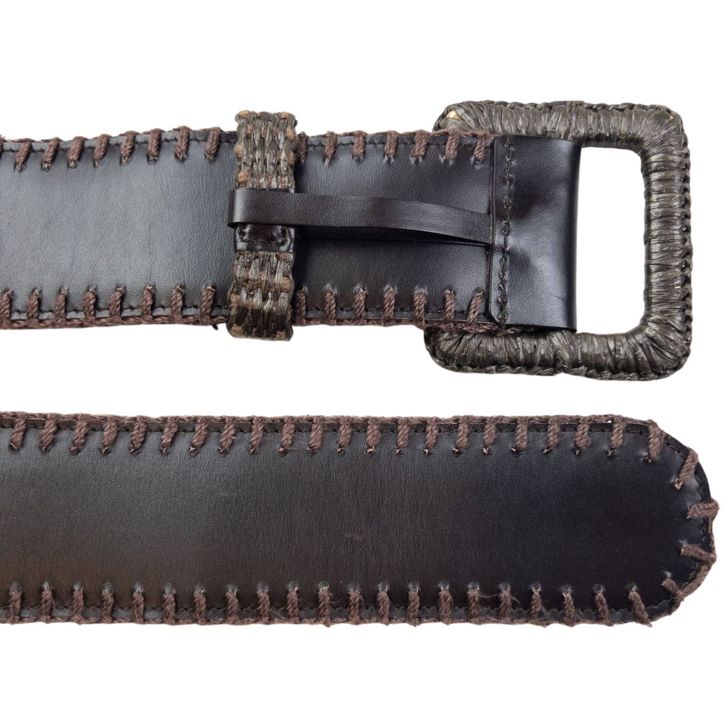 Vintage 90s YSL Yves Saint Laurent Woven Belt Size L