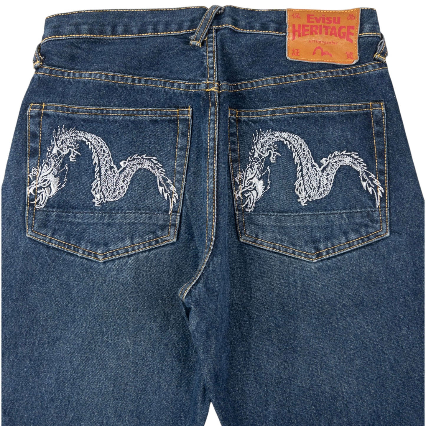 Vintage 2000s Evisu Double Dragon Gull Japanese Denim Jeans Size W29