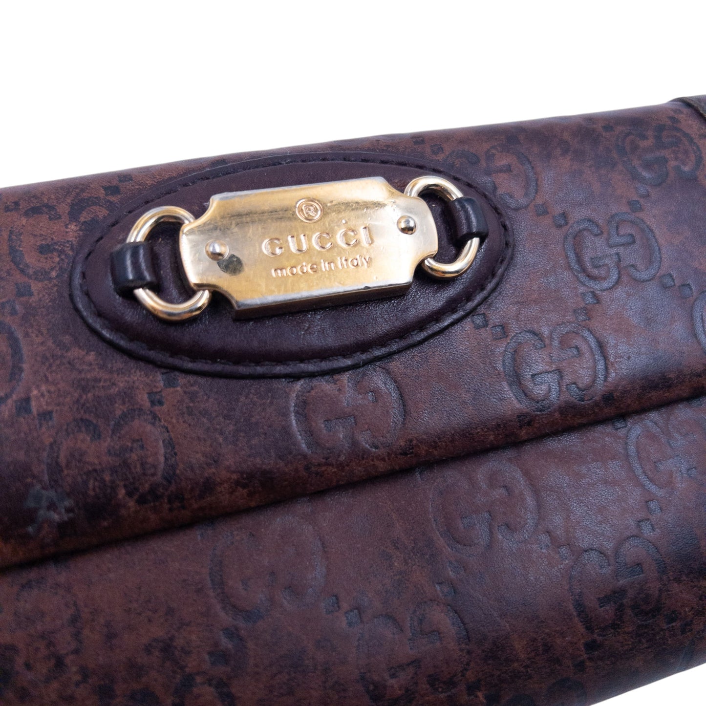 Vintage 2000s Gucci Monogram Leather Purse