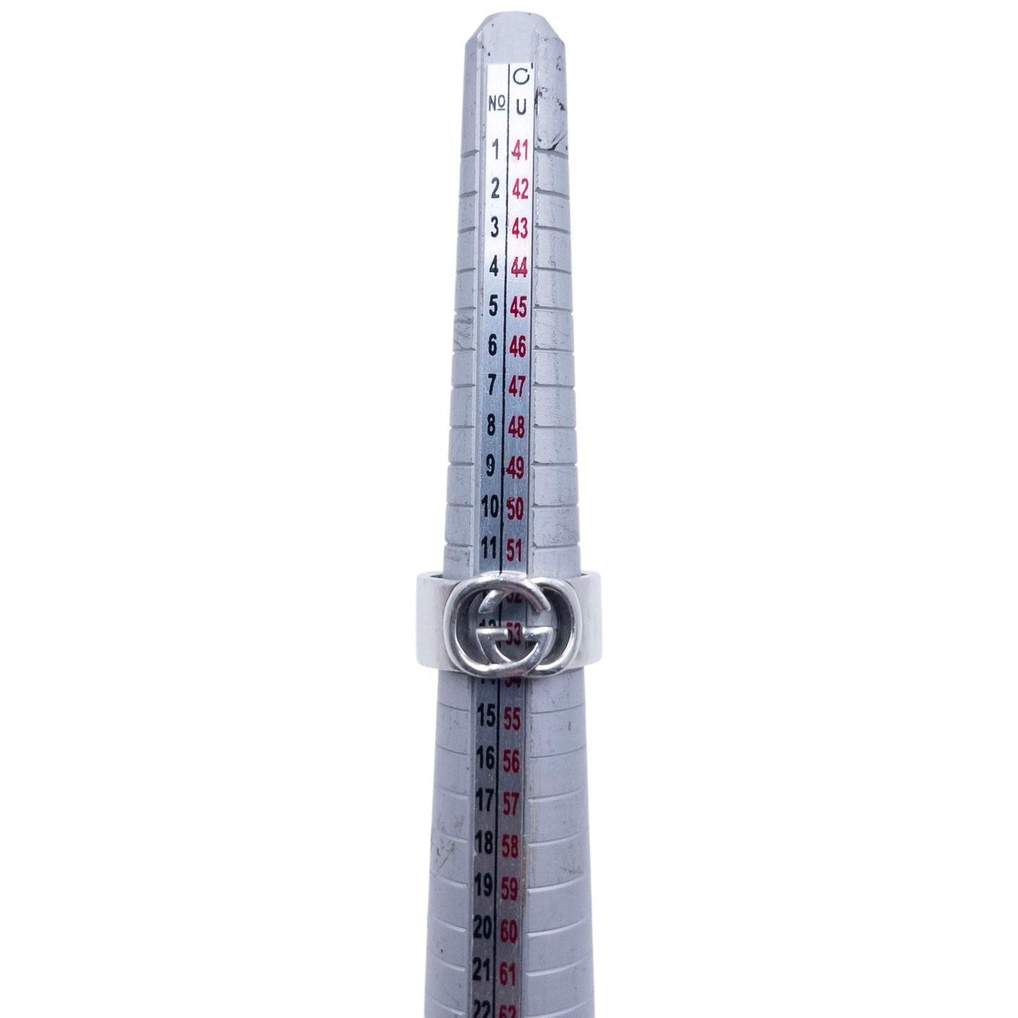 Vintage 2000s Gucci Silver Logo Ring