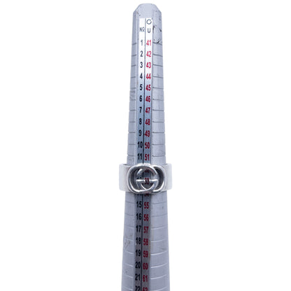 Vintage 2000s Gucci Silver Logo Ring