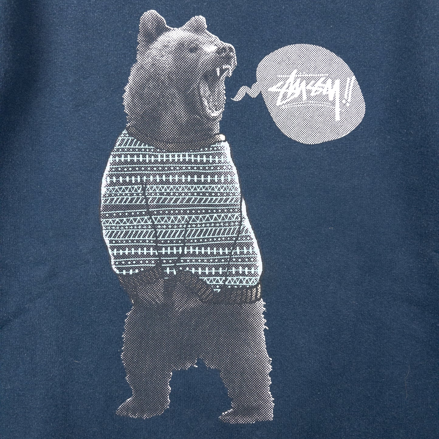 Stussy Bear Graphic Sweatshirt Size S
