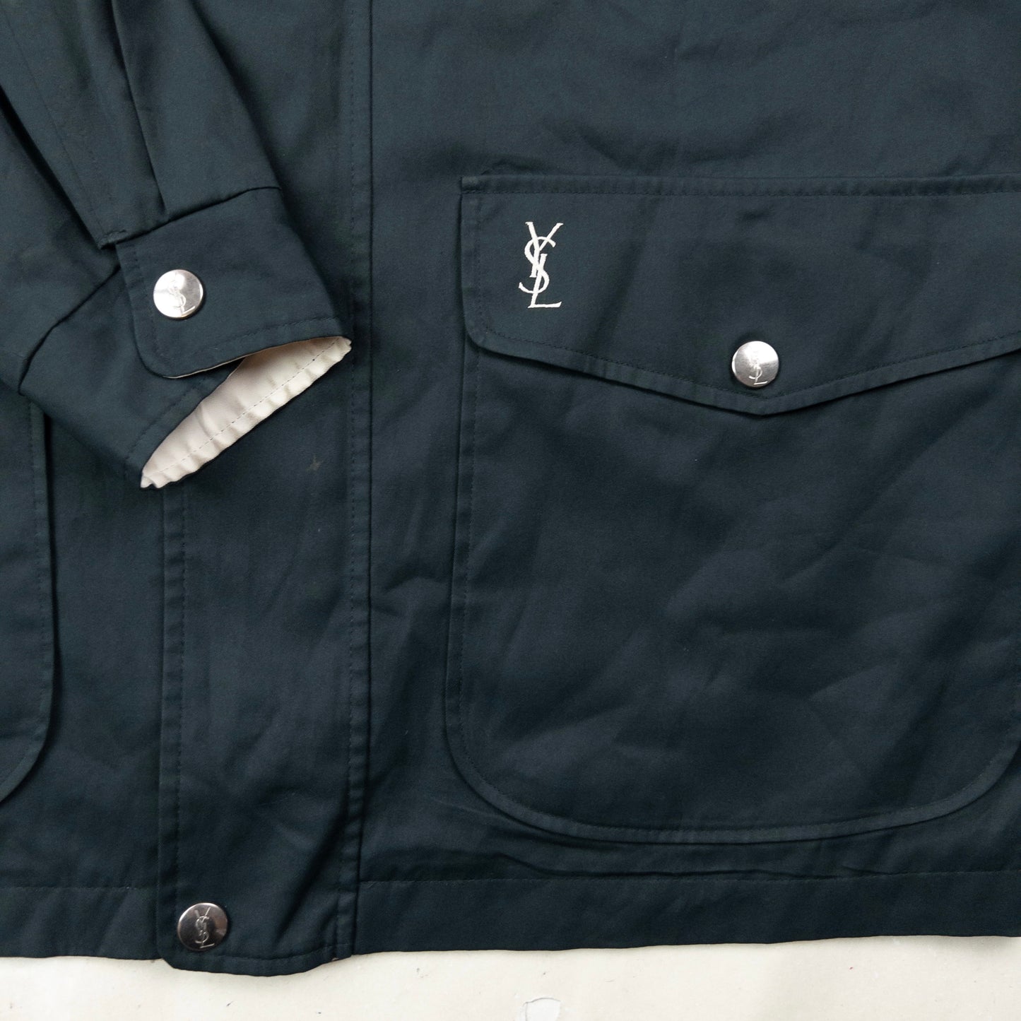 Vintage 90s YSL Yves Saint Laurent Reversible Jacket Size M