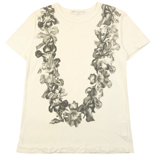 Vintage Comme Des Garçons Hawaiian Lei Graphic T Shirt Size S