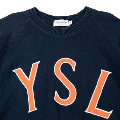Vintage 2000s YSL Yves Saint Laurent Embroidered Sweatshirt Size M