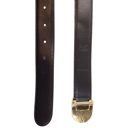 Vintage 90s Burberry Leather Belt Size XL