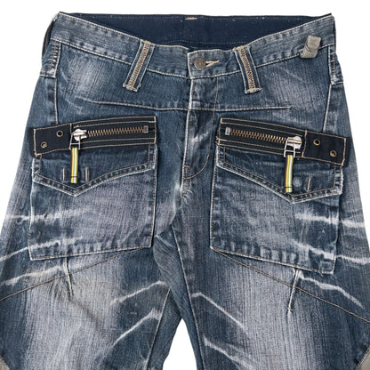 Vintage 2000s PPFM Multi Zip Denim Jeans Size W30