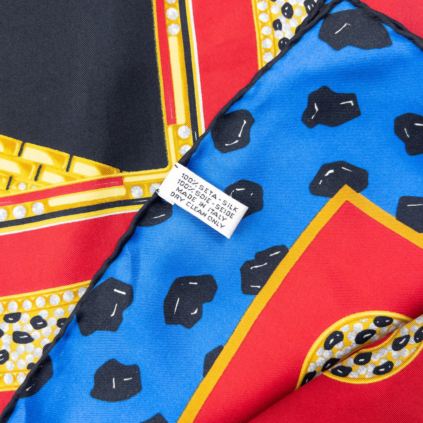 Vintage 90s Cartier Panther Print Silk Scarf
