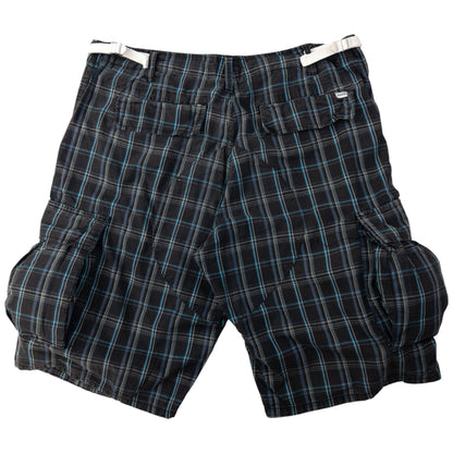 Vintage Stussy Checked Cargo Shorts Size W35