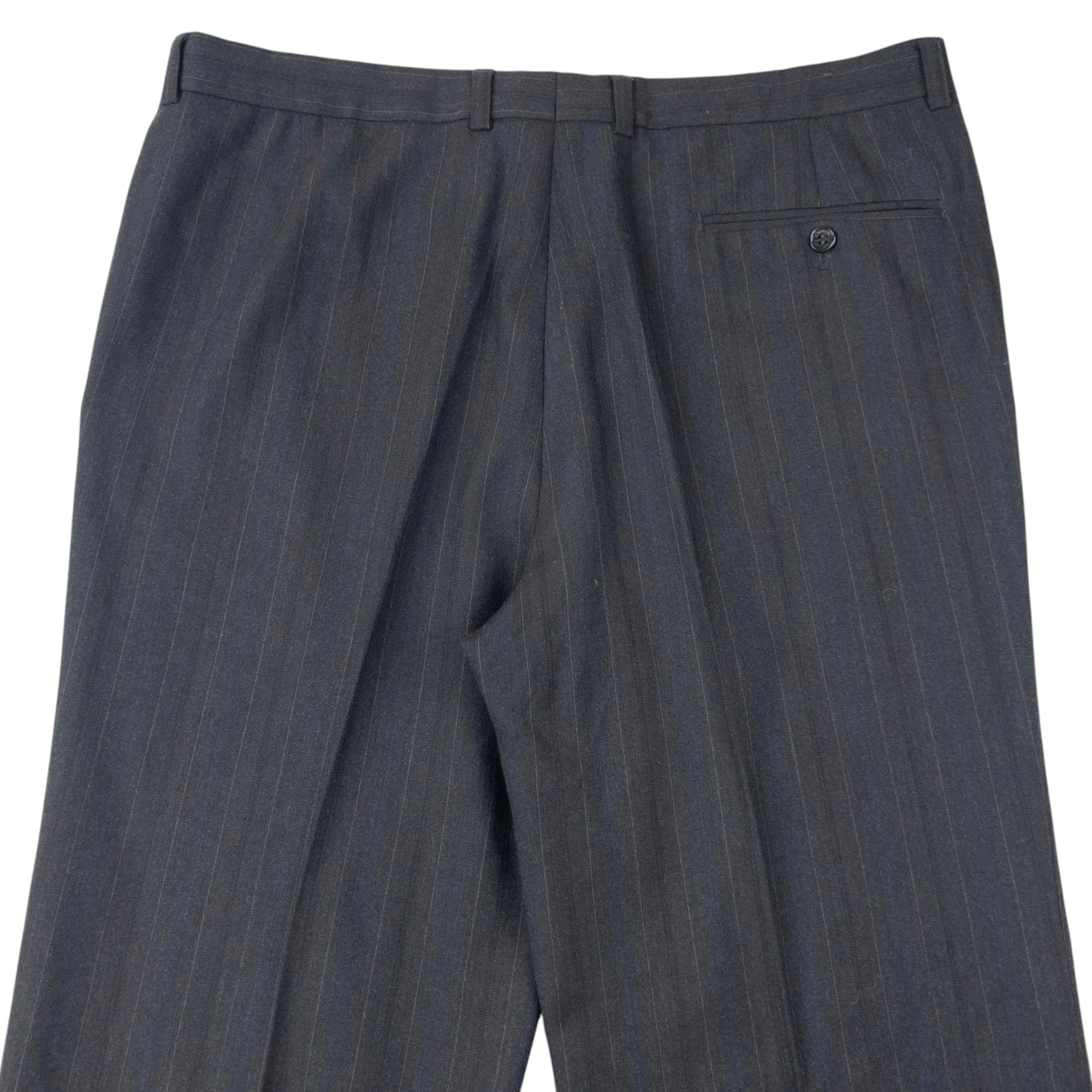 Vintage 80s YSL Yves Saint Laurent Jacket & Trousers Wool Suit Set Size XL