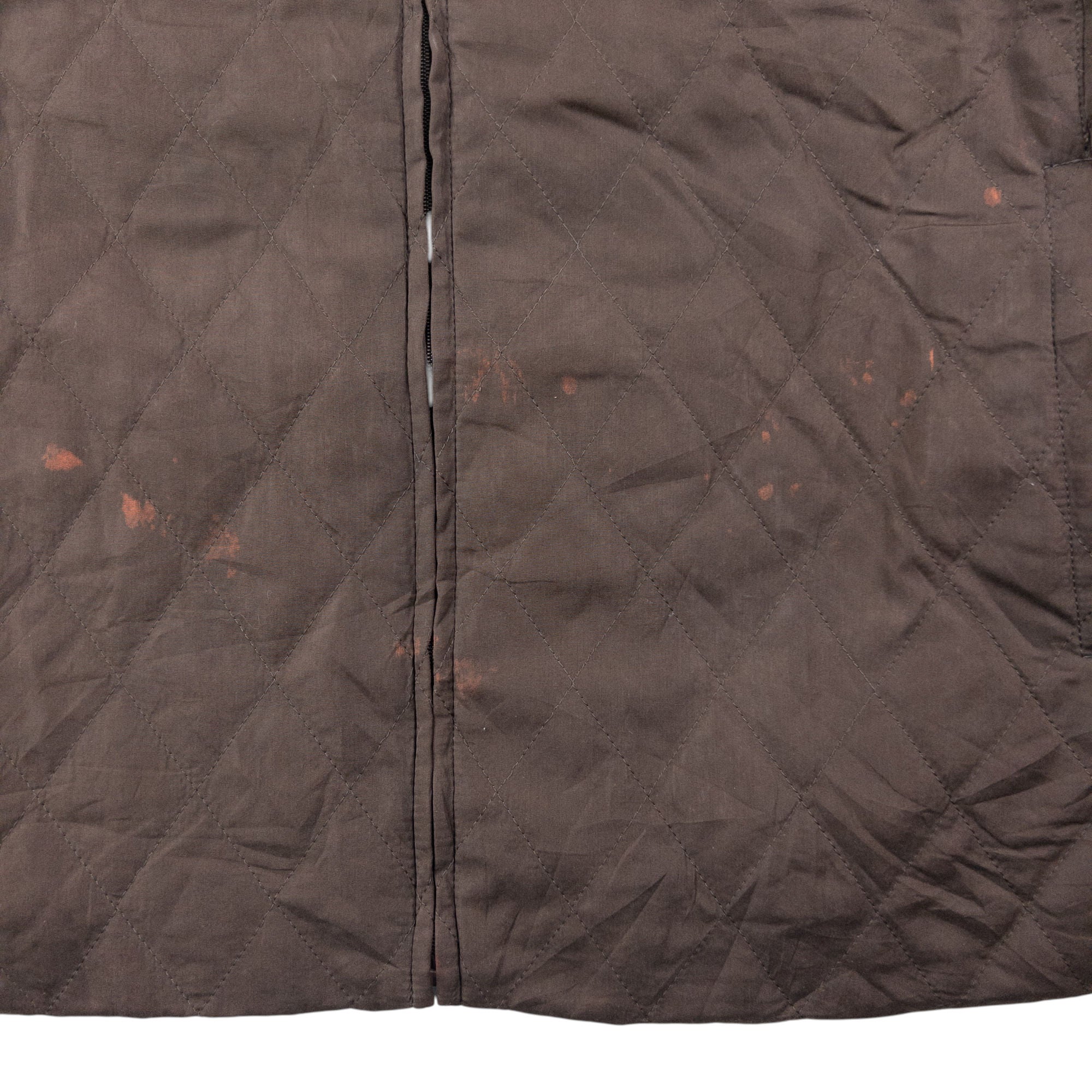 Vintage 2000s Burberry Nova Check Lined Fur Collar Quilted Jacket Womens Size L