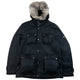 Vintage 2000s Burberry Black Label Nova Check Lined Fur Collar Jacket Size M