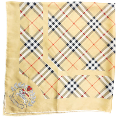 Vintage 90s Burberry Nova Check Silk Scarf